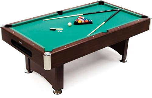 DEVESSPORT Mesa de Billar Semi Profesional Akra 221x122x81 cm | Billar Semi Profesional con Retorno de Bolas | Incluye Juego Completo de Accesorios Listo para Empezar a Jugar