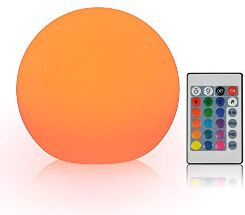 Haofy Luce Notturna LED Sferica Impermeabile 16 Colori RGB con 4 Modalità Illuminazione Ricaricabile per Piscina, Laghetto, Festa di Natale, Cene Romantiche