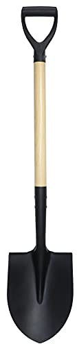 Shovel for Digging,Round Shovel, Garden Tool with D-Handle, 41 Inches in Overall Length, Wooden Handel Garden Shovel,Beach Shovel, Car Snow Shovel