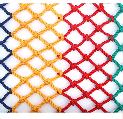 CHINLIFE Child Safety Net, Home Railing Stairs Safety Netting, Outdoor Climbing Fence, Colored Decorative Mesh, Customizable (Color : 10cm Mesh, Size : 2x4m(7x13ft))