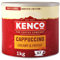 Kenco Cappuccino Instant Coffee 1kg - Tin 1kg (Pack of 4)