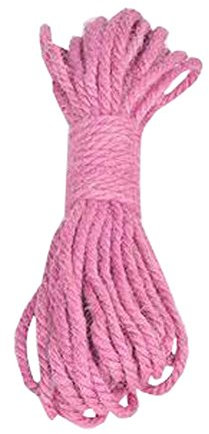 Corda for bondage, corda da giardino, corda da 49 piedi da 6 mm in spago di iuta rosa for confezioni regalo artigianali, 1 confezione