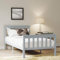 Panana Single bed, Wooden Bed Frame with headboard, Solid Wood 3ft Bed Frame, 90x190cm (Grey, 3 ft, Single)