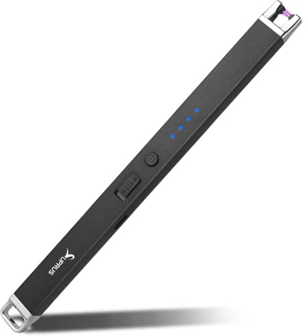 SUPRUS Accendino elettrico Arc antivento USB ricaricabile senza fiamma con serratura di sicurezza per candela