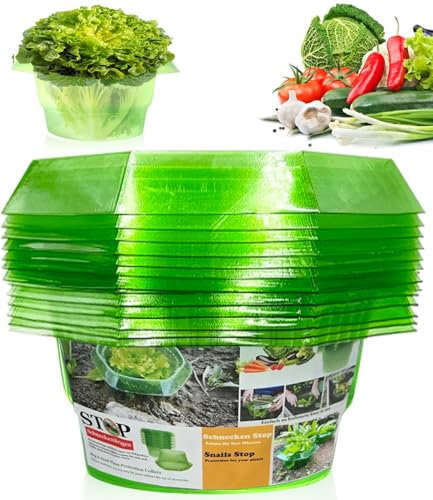 Lot de 12 colliers anti-escargots - Protection efficace contre les limaces et les limaces - Réutilisables - Pour salade, chou, parterres de légumes