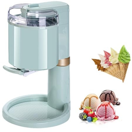 JIMINHUIXIN Maquina De Helados, MáQuina De Helado PequeñA para El Hogar, No Requiere PrecongelacióN, MáQuina De Helado RáPida De Gran Capacidad De 1L, para Sorbete