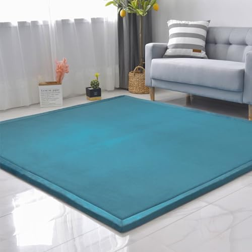 SETHEPACE Alfombra para Niños Antideslizante Mejorada, Alfombra Gruesa de 3CM para Habitación Infantil, Manta de Gateo Suave Ideal para Bebés (Azul, 160 * 230CM)