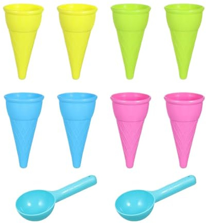 Gioco di Coni - Set da 10 Pz per Sabbia Spiaggia - Set Giocattolo ,per Attività Estive Scuola Materna Festa Compleanno Eventi