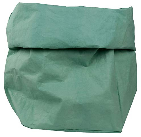 BIOZOYG Wäschebox Stuff - nachhaltiger XXXL Krempelkorb aus waschbarem Papier 0,55 cm stark I 35x30x62 cm Aufbewahrungskorb für Bad Kinderzimmer & Co I Geschenktüte Pflanzen Übertopf Minze
