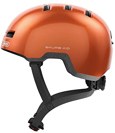 ABUS Skurb Kid children's helmet - robust bike helmet in skater look with space for a pigtail and a variety of designs - for girls and boys