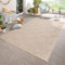 Carpetsale24 In- & Outdoor Teppich Wetterfest 160x230 cm Sisal Optik Beige - Teppich Waschbar, Wasserfest, Pflegeleicht und Flachgewebe - Ideal für Balkon, Garten, Terrasse und als Küchenteppich