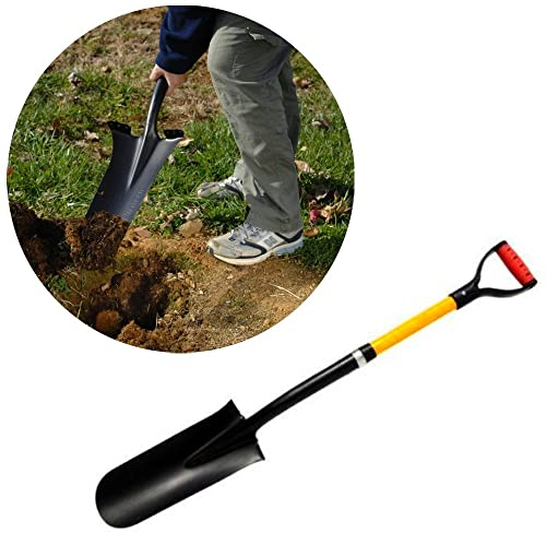 Drain Spade Shovel 1080mm/42 Long Fibreglass D Grip Handle Post Hole Trench Fencing Tool Digging Spade