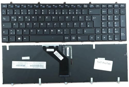 T-ProTek Tastatur - Farbe: schwarz - mit Beleuchtung - Deutsches Tastaturlayout kompatibel für Gigabyte P27G v2