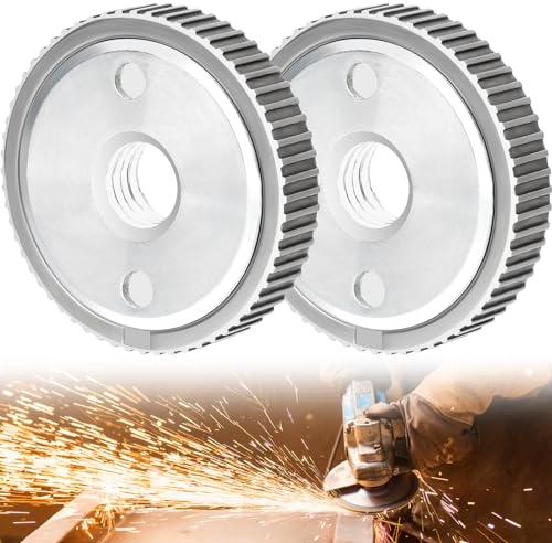CAUTIOUS 2 Pièces Ecrou Meuleuse M14, Écrou de Serrage Rapide Meuleuse Ecrou Disqueuse Rapide Ecrou Meuleuse d'Angle pour Disque de Coupe Diamant Meuleuse D'angle Machine de Découpe