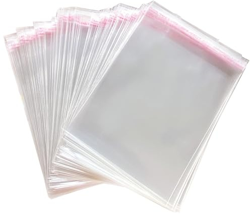 Zydiwo 200pcs Bolsas de Celofán Transparentes Plastico Bolsas de Celofan Autoadhesivas Bolsas Plastico OPP con Adhesivo para Regalos Caramelo Galletas de Boda Chocolates Bocadillos (15x20cm)