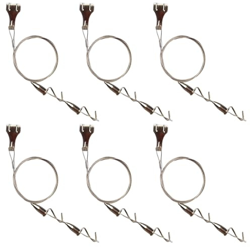 NAYDMHN Ganci per appendere quadri e quadri, 2 ganci regolabili, cavo in acciaio inox da 2 m, ganci per modanatura per immagini, espositori per esposizioni, gallerie (6 pezzi)