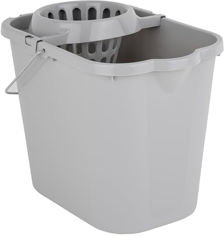 12L Mop Bucket & Wringer Multi Surface Plastic Bucket With Handle Floor Cleaning Tool 2.6 Gallons