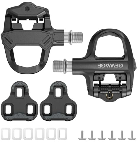 Road Bike Pedals- Ultralight Road Cycling Pedals Clipless Pedals with Cleats Set Compatible with Look KEO System