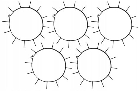 Aerator de césped para rodillo de jardín, aireador de césped, 12 púas, 5 piezas, 30 cm