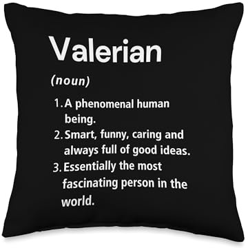 Valerian Name Definition Dictionary Throw Pillow
