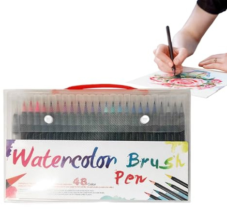 Generisch Lápices de acuarela, rotuladores de pincel para acuarelas, material de dibujo para artistas, enseñanza, escuela, niños, manualidades, proyectos creativos y accesorios de pintura