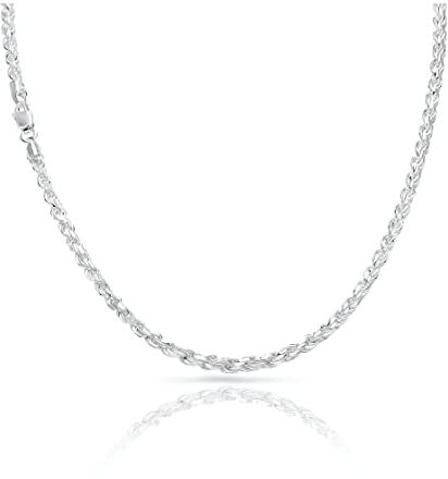 TAIPAN Rope Chain Kordelkette 3,5mm breit 50cm lang Kette aus 925 Sterlingsilber Silberkette unisex inkl. Beutel, Putztuch, Zertifikat (50)