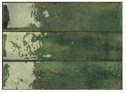 Tenedos Scandiano Handmade Glossy 2.5x10 Subway Porcelain Wall Tile backsplash for Kitchen, Bathroom Shower, Accent Decor, Fireplace (Dark Green, Box of 50 Pieces) (8 Square feet)