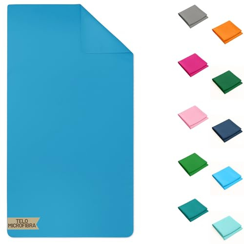 SONIT - 1 Telo Mare Blu Navy in Microfibra Ultra Leggero 90x160 cm, Asciugamano Spiaggia ad Asciugatura Rapida, Compatto e Assorbente, Ideale per Viaggio, Palestra e Piscina, Morbido e Salvaspazio