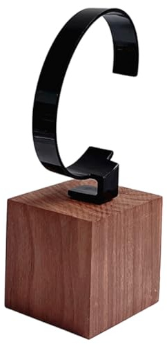 SEWOART Supporto Nero, Esposizione e per Leggero Conservazione, Acrilico Porta Orologio da in Legno Polso per Casa e Ufficio