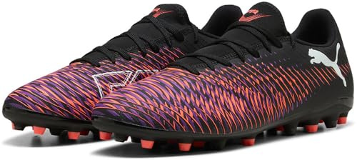 Puma - Future 8 Play MG, Zapatillas de fútbol Unisexo, Puma Black-Puma White-Glowing Red,