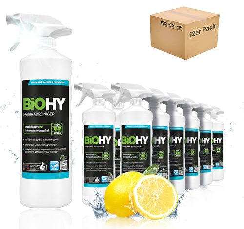 BIOHY Cykelrengörare (12 x 1 L) med sprayhuvud, rengöringsspray, ytor