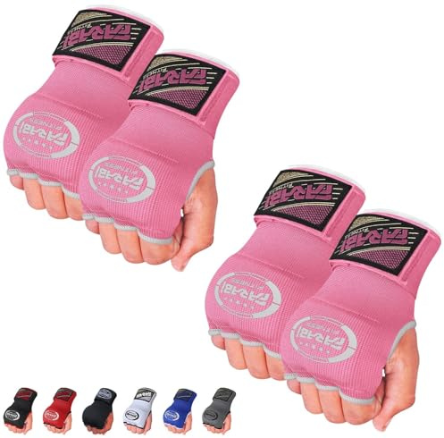 Farabi Sports Innenhandwickel für Kinder innenhandschuhe Boxen Box Bandagen männer & Frauen Bandagen Boxen MMA Muay Thai Training boxbandagen (Rosa (2er-Pack))
