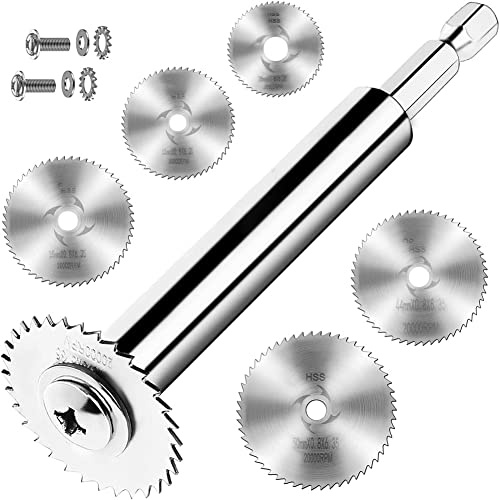 Sirxlevcy Tagliatubi Interni per Tubi In PVC Tagliatubi per Tubi Interni Tagliatubi In Acciaio con Codolo Esagonale da 1/4 di Pollice, Tagliatubi per Interni Idraulici Tagliatubi Interno 5 Pezzi Lame