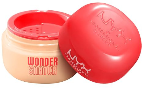 NYX Professional Makeup Polvere Libera Fissante, Finish Glow a Lunga Tenuta, Formula Arricchita con Peptidi e Tè Verde, Wonder Snatch Powder, Peach Posse, 6 g