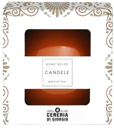 Cereria Di Giorgio - Candela Sfera decorativa laccata - Diametro 10 cm - Colore Terracotta - Durata 49 Ore - Confezione Regalo - Home Decor Collection - Artigianale