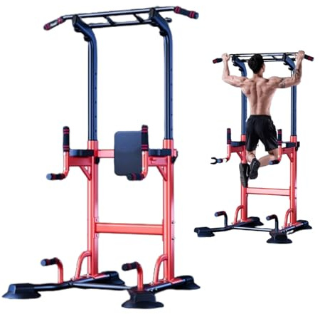 Estación de inmersión para dominadas, equipo de gimnasio en casa multifunción ajustable para entrenamiento de fuerza y fitness