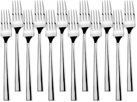 Lacor - JAY - 11091002 - Pack de 12 Tenedores de Mesa, Colección Titanio