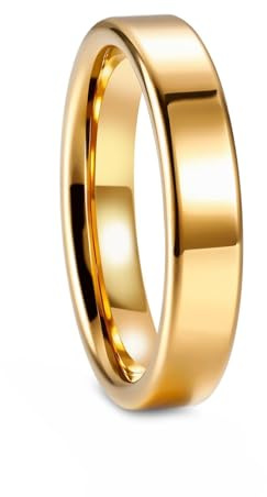 Whoiy volframring par, förlovningsringar guld 4MM/6MM/8mm enkelt och enkelt modesmycke bröllopsringar polerade partnerringar storlek 49-72