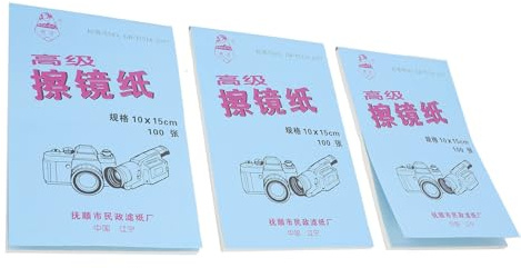 VILLCASE Lens Cleaning Tissue Paper 300 Sheets White Paper Material for Microscope Users Removes Fingerprints and Grease Camera Lens Cleaning