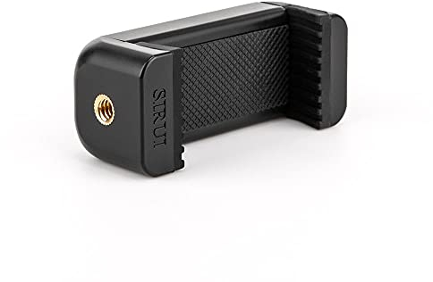 SIRUI MP-AC-01 55 - Abrazadera de 85 mm para Smartphone con Rosca de 1/4 para Palos de Selfie/trípode, Color Negro