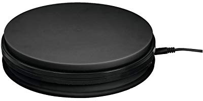 EUROPALMS Drehteller 45cm bis 40kg schwarz | Rotierender Träger zur Produktpräsentation in Verkaufsräumen