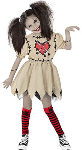 Funidelia | Voodoo Doll Costume s for girl Horror, Dolls, Marionettes & Puppets - Costume for kids accessory fancy dress & props for carnival & parties - Size 3-4 years - Brown