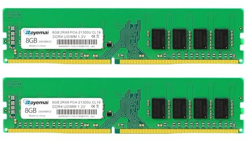 16GB PC4-21300 DDR4 2666 8GB (2x8GB) RAM PC4 21300U 2666MHZ 2Rx8 288-pin 1.2v 16G Memory Upgrade for Desktop