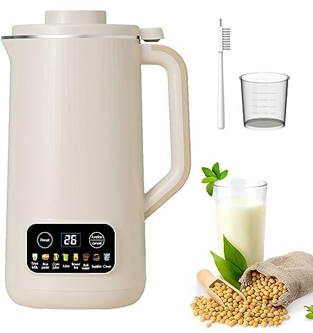 Machine Automatic Nut Milk Maker - 20 oz Multi Almond Milk Machine with 10 Blades, Homemade Almond, Oat, Soy, Soy Milk Maker Machine with Delay Start/Keep Warm/Self-Cleaning/Free Filtering (White)