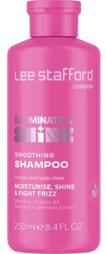 Lee Stafford Smoothing Shampoo | Illuminate & Shine - Best for Dry Dull Hair, Lightweight Clarifying Gel for A High Gloss Sleek Silk Shiny Finish, Infused with Marula Oil for Rich Moisture, 250 ml
