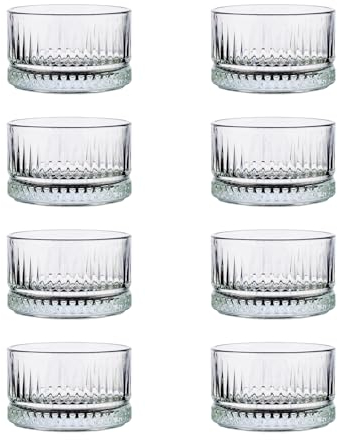 NORDIC SCHILLER Premium Glas Dessertschalen | 8er Set 235 ml | BLEI FREI Dessertbecher, Puddingschalen, Dessertschalen, Obst Servierschalen, Soßenschalen, Dessert Bowls