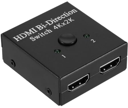 ieron HDMI-switch, HDMI dubbelriktad switch, 4K 60Hz HDMI-splitterswitch, HDMI-splitter 1 in2 ut/2 i 1 out stöder 4K 3D 1080P