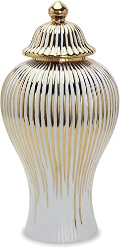 Boîte de céramique, boîte de gingembre Pot de style – Pot de gingembre en céramique, pot en porcelaine, vase, pots de temple avec couvercle, conteneurs de pièce maîtresse, pots de temple, ornement, ar