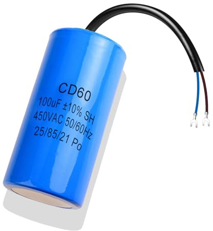Iruihoo CD60 100uf kondensator 450V AC 50/60HZ, startkondensator, elektrisk, motor, med kabel, kylskåp, elmotor