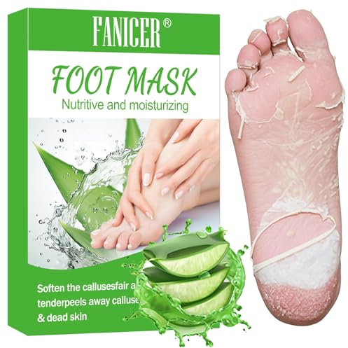 2 Paar Fußmaske, Fussmaske Feuchtigkeitsspendende, Anti Hornhaut Socken, zur Repariert Raue Fersen, Fußpflege Geschenke,Aloen